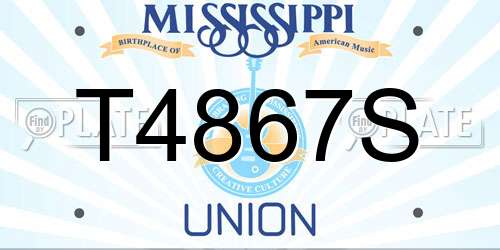 T4867S Mississippi License Plate