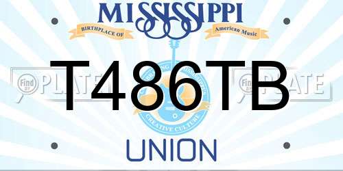 T486TB Mississippi License Plate
