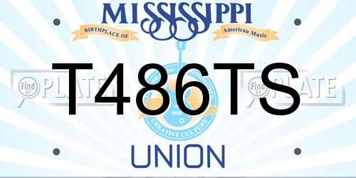 T486TS Mississippi License Plate