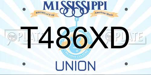 T486XD Mississippi License Plate