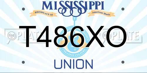 T486XO Mississippi License Plate