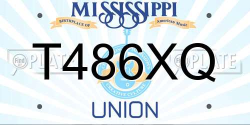 T486XQ Mississippi License Plate