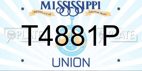 T4881P Mississippi License Plate