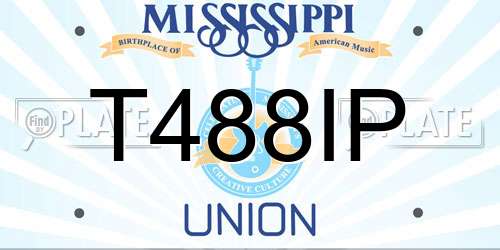 T488IP Mississippi License Plate