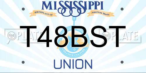 T48BST Mississippi License Plate