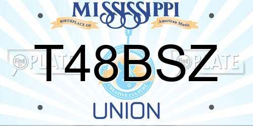 T48BSZ Mississippi License Plate