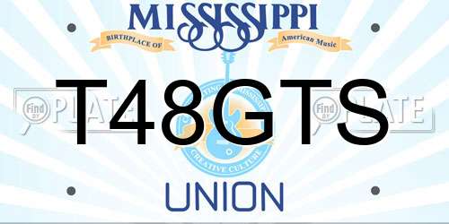 T48GTS Mississippi License Plate