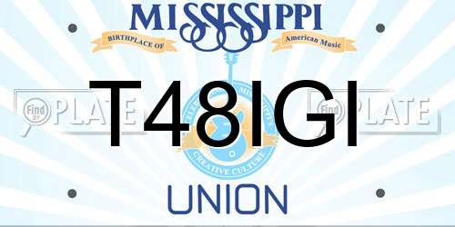 T48IGI Mississippi License Plate