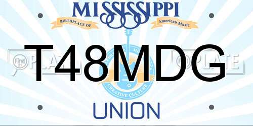 T48MDG Mississippi License Plate