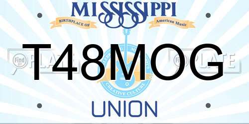 T48MOG Mississippi License Plate