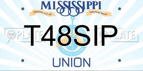 T48SIP Mississippi License Plate