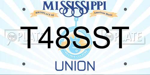 T48SST Mississippi License Plate