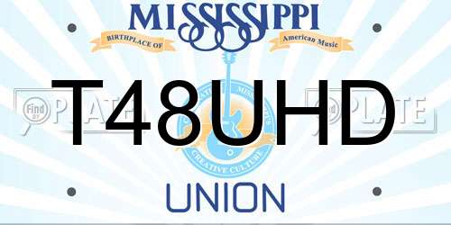 T48UHD Mississippi License Plate