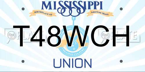 T48WCH Mississippi License Plate
