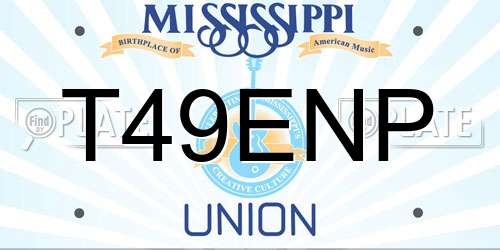 T49ENP Mississippi License Plate