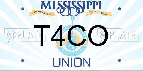 T4CO Mississippi License Plate