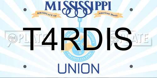 T4RDIS Mississippi License Plate