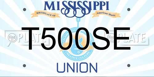 T500SE Mississippi License Plate