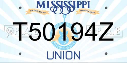 T50194Z Mississippi License Plate