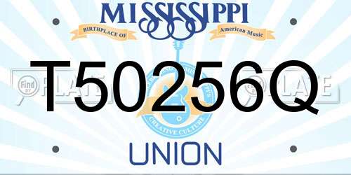 T50256Q Mississippi License Plate