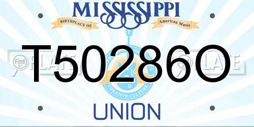 T50286O Mississippi License Plate