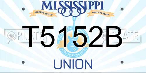 T5152B Mississippi License Plate