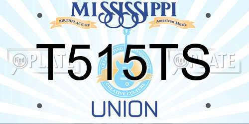 T515TS Mississippi License Plate