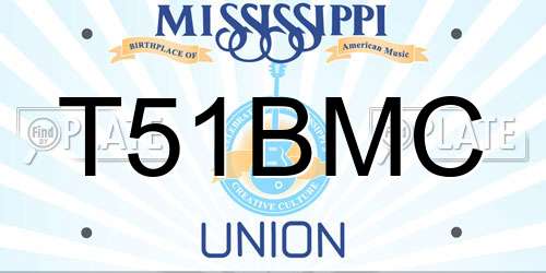 T51BMC Mississippi License Plate