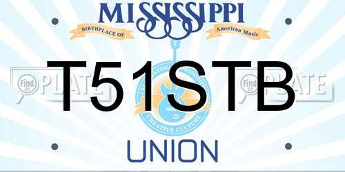 T51STB Mississippi License Plate