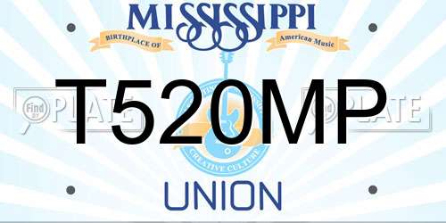 T520MP Mississippi License Plate