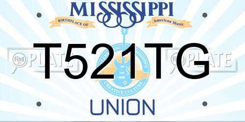 T521TG Mississippi License Plate