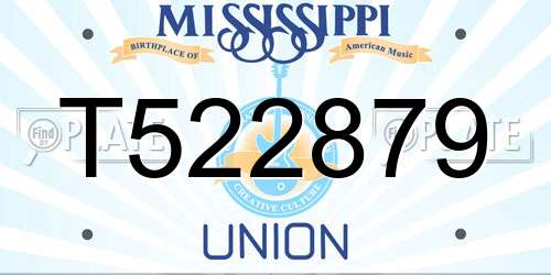 T522879 Mississippi License Plate