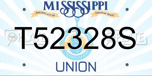 T52328S Mississippi License Plate