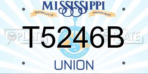 T5246B Mississippi License Plate