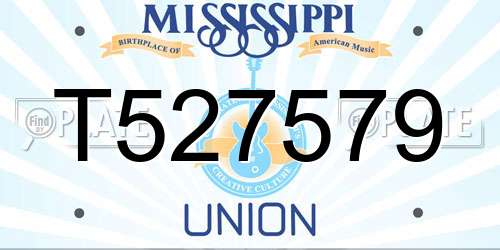 T527579 Mississippi License Plate