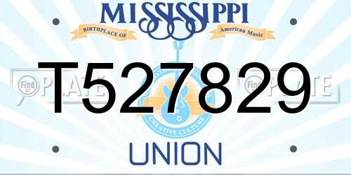 T527829 Mississippi License Plate