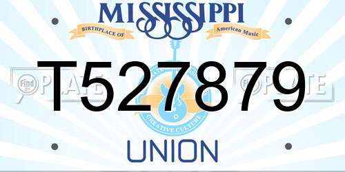 T527879 Mississippi License Plate
