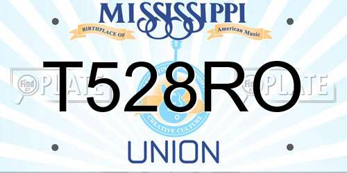T528RO Mississippi License Plate