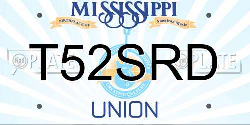 T52SRD Mississippi License Plate