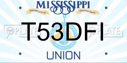 T53DFI Mississippi License Plate