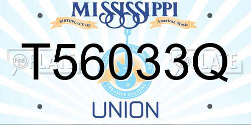 T56033Q Mississippi License Plate