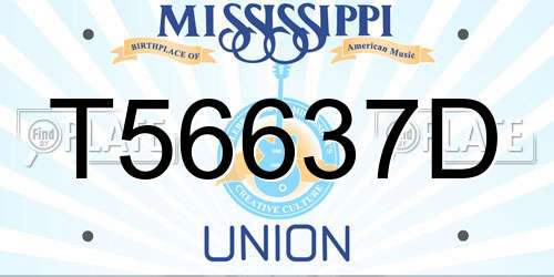 T56637D Mississippi License Plate