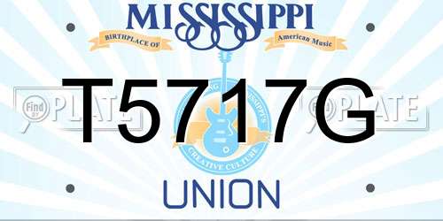 T5717G Mississippi License Plate