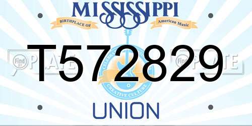 T572829 Mississippi License Plate