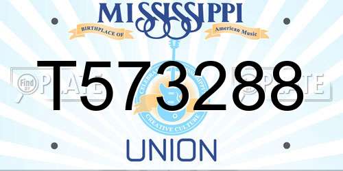 T573288 Mississippi License Plate