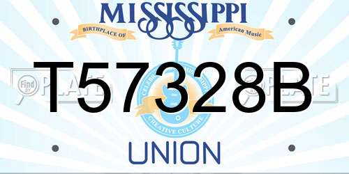 T57328B Mississippi License Plate