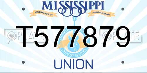 T577879 Mississippi License Plate
