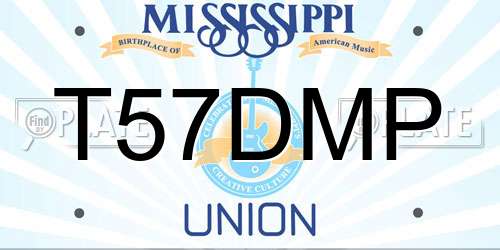 T57DMP Mississippi License Plate