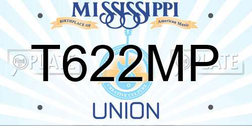 T622MP Mississippi License Plate