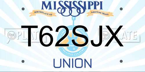 T62SJX Mississippi License Plate